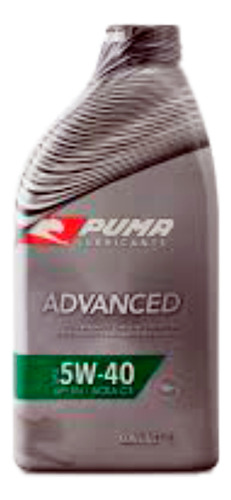 Aceite Auto Puma Advance 5w 40 1litro