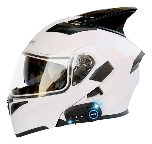 Casco Eléctrico Con Bluetooth For Motocicleta, Visera De