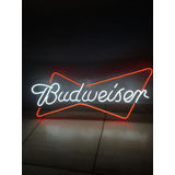 Placa Em Neon Led - Budweiser - 80 Cm X 40 Cm