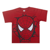 Camiseta Camisa Infantil Homem Aranha 100% Algodão