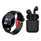 Combo Reloj Inteligente Smartwatch Mas Audífonos Bluetooth