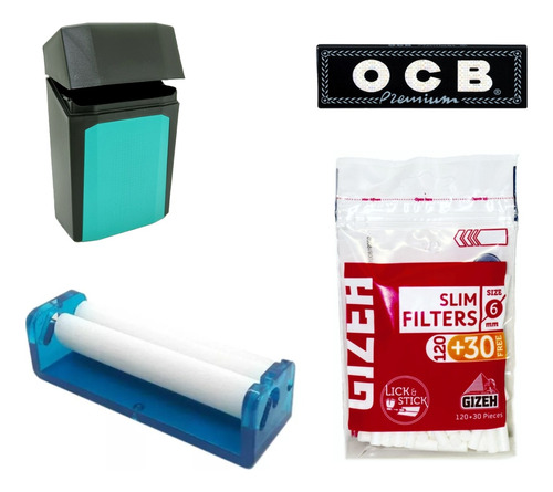 Kit Maquina Para Armar Cigarrera Papel Ocb Filtro