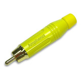 Plug Conector Rca Macho Amarelo Amphenol Acpr-yel