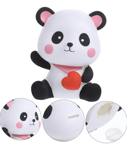 Dinosaurio Alcancia De Plastico Pack De 2 Color Blanco Oso Panda