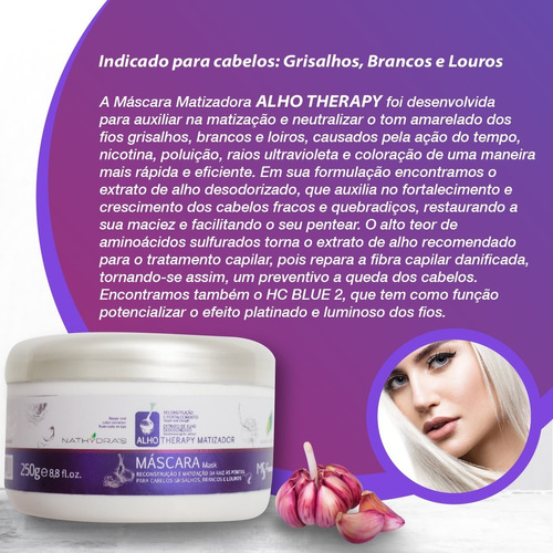 Máscara Matizadora Nathydra's Alho Therapy 250g