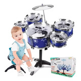 Tambor Infantil Con Taburete Y Bastones, Instrumento De Perc