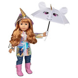 Rainbow Unicorn Doll Rain Outfit American 18  Dolls Gir...