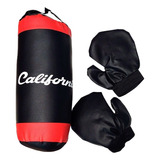  Set Boxeo Infantil Practica Guantes + Bolsa Boxing Negro