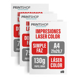 Impresiones Bajadas Laser Color Printshop A4 130g X 10