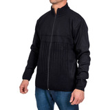 Blusa Masculina Lã Frio Luxo Trico Com Ziper 