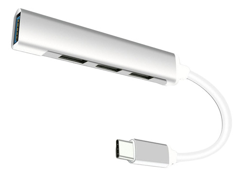 Hub Usb 3.0 Divisor Usb C, Puerto Múltiple Tipo C Plata