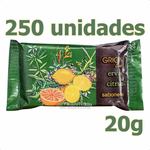 Sabonete Mini Ervas E Citrus 20g (250un) Hotel Motel Pousada