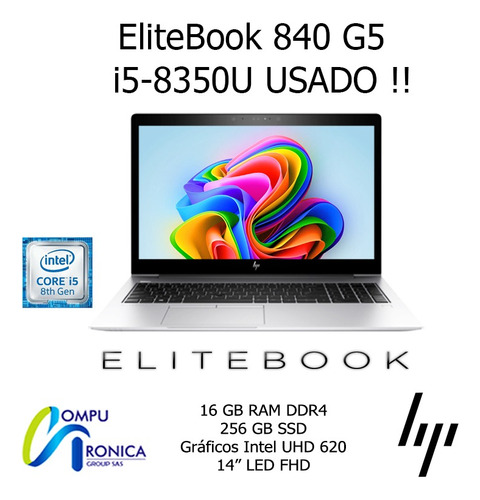 Portátil Hp Elitebook 830 G5 Intel Core I5 8va Gen Usado!!