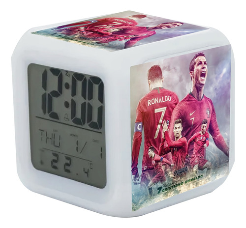 Reloj Despertador Cristiano Ronaldo Con Luz Led