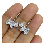 Aros Plata 925 Zircon Cubic Argolla Perro Mascota Regalo