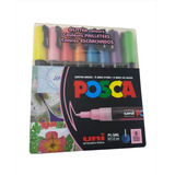 Marcadores Posca 3m Set 8 Colores Glitter