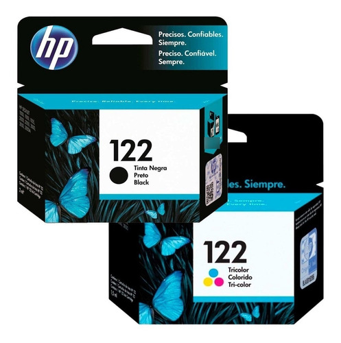 Kit Cartucho Original Hp 122 Negro+color 2050 3050