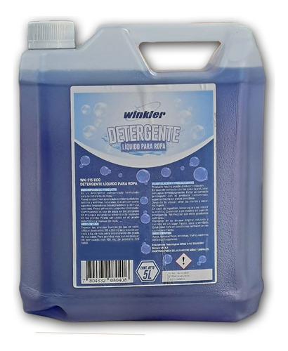 Detergente Liquido Enzimático Para Ropa Bidón 5 L. Winkler