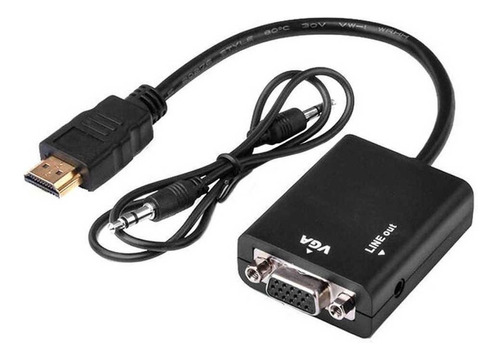 Cable Adaptador / Convertidor De Puerto Hdmi A Vga Con Audio