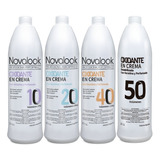 Oxidante 10 20 40 Y 50 Volumenes Combo X4 Novalook 1lt C/u