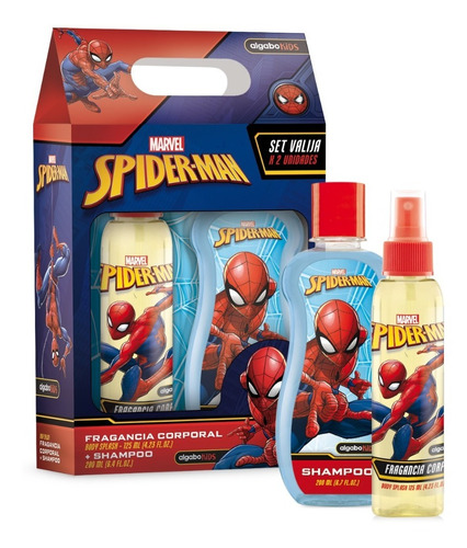 Spiderman Set Shampoo 200ml + Colonia 125ml Algabo Volumen De La Unidad 325 Ml