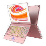 Funda + Teclado Para iPad 10.2 9na 8va 7ma Gen Rosa 