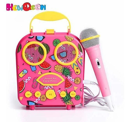 Howq Microfono De Karaoke Bluetooth Pink Niñas