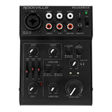 Rockmix 5 Canales Pro Mezclador Con Interfaz Usb,