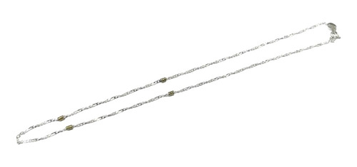 Pulsera Delicada Singapur Plata 925 Y Oro