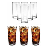 Pack X6 Vasos Largos 295ml Tragos Aperitivos Agua Liberty Color Transparente