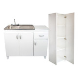 Fregadero Con Tarja Puertas Picador 1 Cocina/blanco 1.2comb0