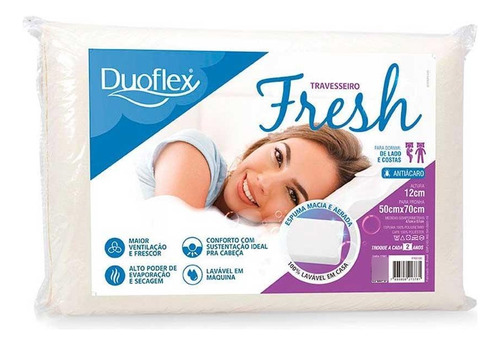 Travesseiro Duoflex Fresh Espuma Macia E Aerada - Fr3100