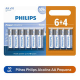 Pilha Alcalina Pequena Aa Philips Comum 2a Pague 6 E Leve 10