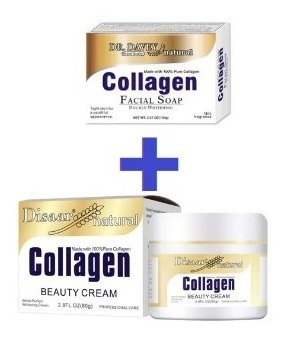 Crema Aclarante Collagen + Jabón Collagen 100%puro Antiedad