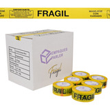 Cinta Fragil Adhesiva Caja 36 Pzs 135m X48mm Fragil Amarillo