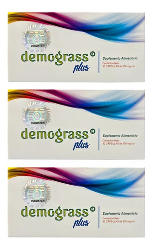 (3 Piezas) Demograss Plus 30 Cápsulas Original