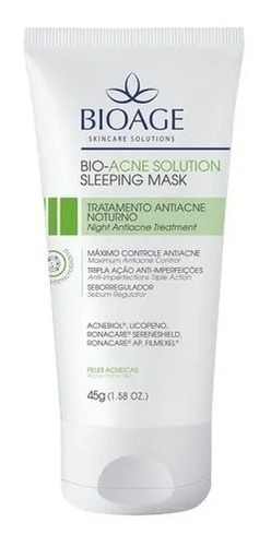 Mascara Noturna Sleeping Mask Tratamento Antiacne Oleosidade