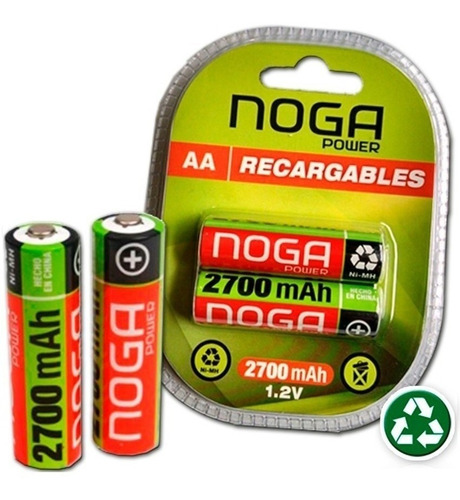 Pila Recargable Aa Ni-mh Noga 2700mah