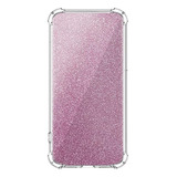 Carcasa Transparente +brillo Rosado Xiaomi Redmi Note 12 Pro