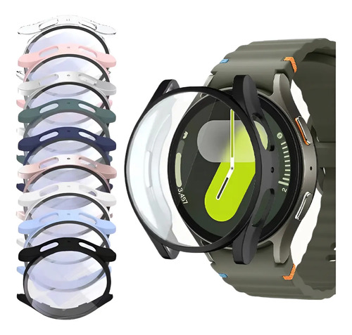 Capa Case Com Película Para Samsung Galaxy Watch7 Lte 44mm