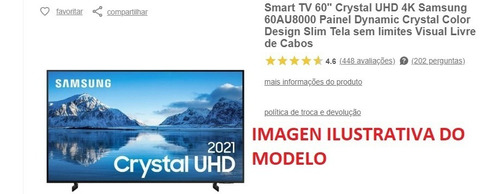 Smart Tv 60 Crystal Uhd 4k Display Quebrado, Retirada De Pç