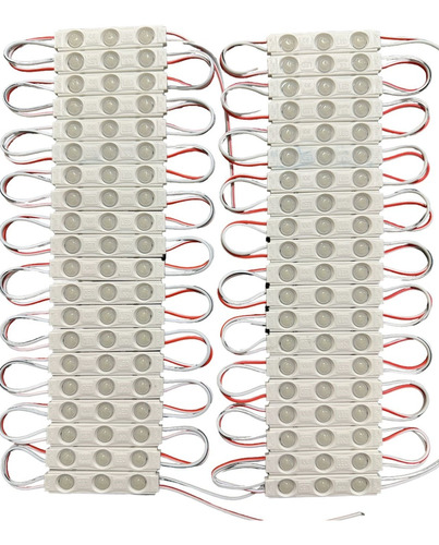40 Modulo 3 Led 12v Blanco Azul Rojo Verde Amarillo Rosa