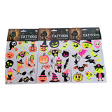 Tatuajes Temporales Tattoo Halloween Disfraz X 15 Unidades