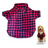 Camisa Pet Xadrez Junina Cachorro Grande Golden Rottweiler