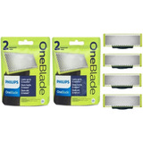 4 Lamina Oneblade Philips One Blade Refil Original Qp210 Sho