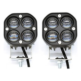 X2 Foco Neblinero Led Tipo Lupa Bicolor Auto Moto