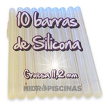 10 Barras De Silicona Gruesa Pegar Transp 11,2  Vonne Full