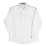 Camisa Infantil Branca Masculina Tradicional Confortável Top