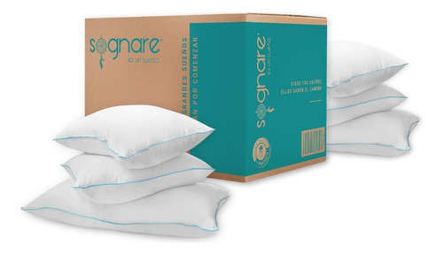 Sognare Nuo Almohada 6 Pack Tamaño Estándar Relleno Semi Firme