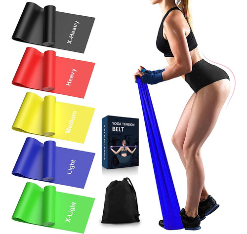 Bandas Elásticas De Resistencia Ejercicio Fitness Yoga 6 Pcs